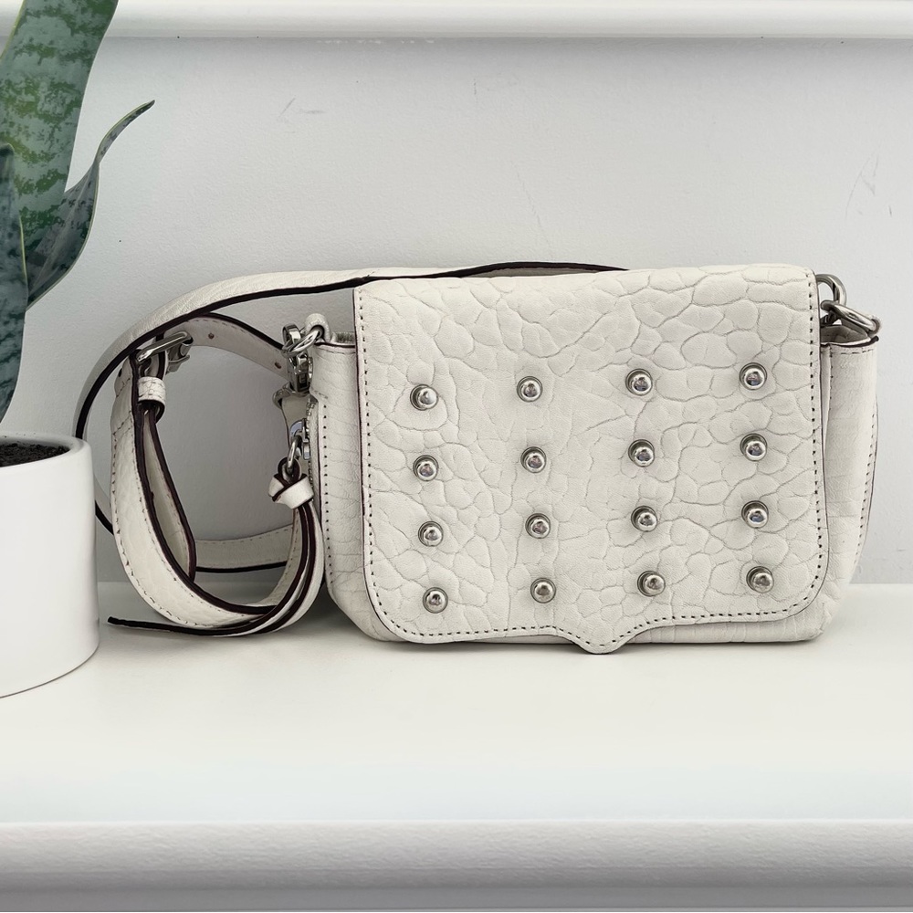 Rebecca Minkoff White Crossbody Studded Bag
